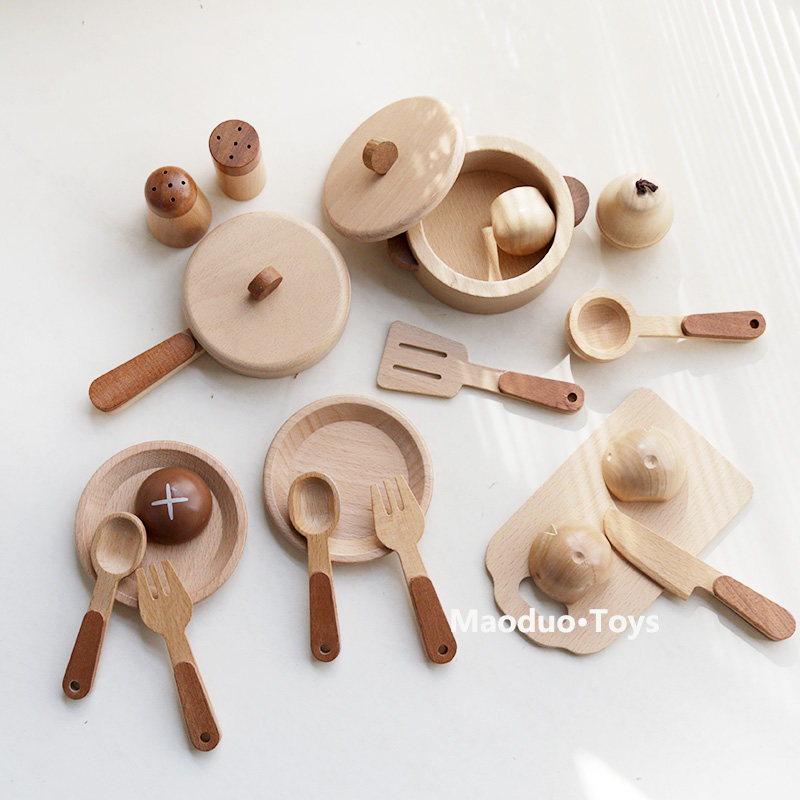Kitchen Appliances For Cooking - Maoduo Toys Beech Wooden Kids Kitchen