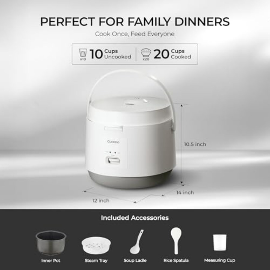 Basic Rice Cooker 10-Cup Uncoo - đánh giá và giá Rice Cooker 10 Cup